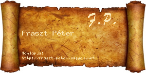 Fraszt Péter névjegykártya